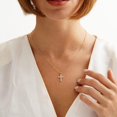 thumbnail image 2 of Cross Necklace for Women-Dainty Simple 14k Gold Plated Cross Pendant Cute Diamond Necklaces for Women Gold Jewelry, 2 of 7