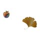 thumbnail image 5 of Conjunto de figuras decorativas de resina, mini adorno de ginkgo, decoración colgante de hierro forjado, pieza de arte para el hogar, ideal para sala, 5 of 8