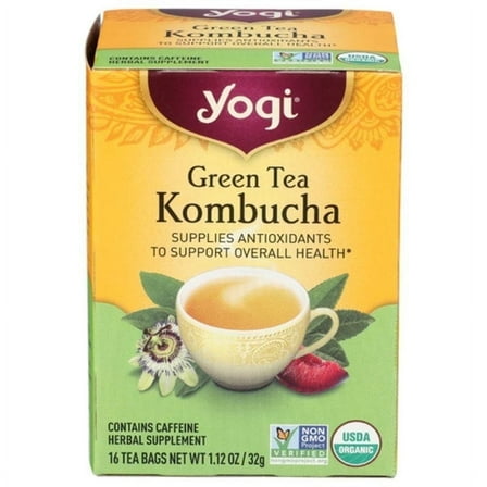 Yogi Tea Kombucha Green 16 ct Pack of 3
