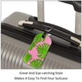 thumbnail image 3 of Square 2Pack PU Leather Tropical Leaves Cruise Luggage Tag with Privacy Cover and Name ID Tag for Travel Handbags Backpacks Luggage Tags, 3 of 6
