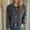 Dark Gray, variant on Jjayotai Trendy Sweaters for Women, Women's Solid Color Round Neck Bell Sleeve Pullover Knitwear, Fashion Short Sweater Dark Gray M