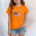thumbnail image 2 of UngA 250th Anniversary Shirts Boys Girls American Flag T Shirt 4th of July Independence Day Tee for Toddler Kids Patriotic Cotton Stars Stripe Top 2-14 Years,Orange, 2 of 4