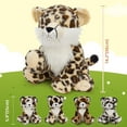 thumbnail image 5 of Muiteiur 5Pcs Cheetah Stuffed Animal 14.2'' Giant Cheetah Plush Toy With 4 Babies Inside, 5 of 9