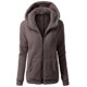 thumbnail image 1 of Chaqueta de moda para mujer con suéter con capucha Abrigo de felpa Tops Adepaton CJWUS-3470, 1 of 1