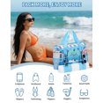 thumbnail image 6 of WANDF LARGE Mesh Beach Bag with 40oz Tumbler Side Pockets, Sand-Falls-Through Toy Mesh Tote Bags for Picnic Travel, Family Pool/Beach Essentials with Waterproof Liner Pocket(Blue Upgraded), 6 of 10