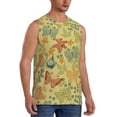 thumbnail image 2 of Gaeub Floral with Butterflies Men's Sleeveless Muscle Shirts Workout Tank Tops, Odor Protection and Comfortable - Small, 2 of 8