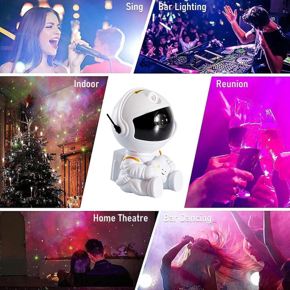 Astronaut Nebula Projector Night Light 360 ° Rotating Magnetic Head Nebula Light Bedroom Children's Room Ceiling Room Decoration
