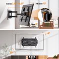 thumbnail image 6 of MountLiving Full Motion TV Wall Mount for 37-95" Screens, Pre-Assembled with Swivel & Tilt, Max VESA 600x400mm, 150 lbs Capacity, Fits 24" Wood Studs, 6 of 9