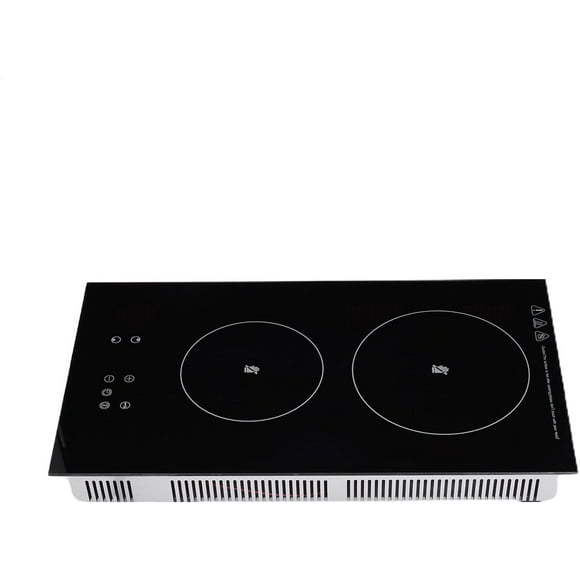 Electric Stove Induction Cooktop - Countertop Stove Top Burner with Kids Safety Lock - Ceramic Glass Portable Cooktop, Vertical Design, Simmer Steam Slow Cook Fry