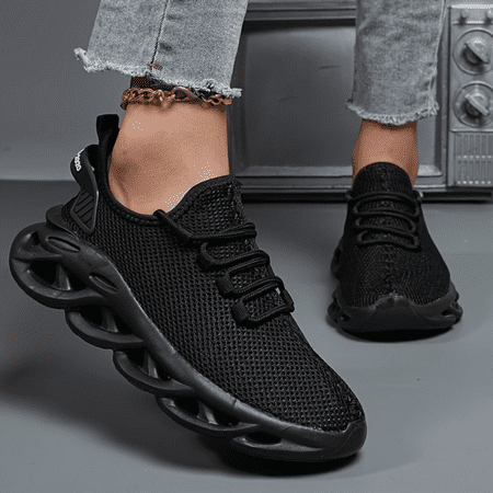 

TUOBKE Women‘s Slip-Resistant Knitted Sneakers - Lightweight & Breathable Shock-Absorbing Sole - Stylish Unisex Shoes for All-Day Comfort