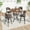 walnut table-brown chairs, variant on Vicllax Outdoor Patio Bar Set Bistro Set Metal Modern Style for Garden 35.4"Lx35.4"Wx37.4"H (3 Pcs)