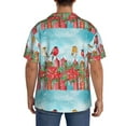 thumbnail image 5 of KLL Winter Birds on the Fence Print Men's Shirt Short Sleeve Button Down Summer Cuba Beach Shirts- 4X-Large, 5 of 7