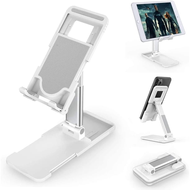 Soporte para teléfono Soporte para tableta Soporte de mesa plegable, ajustable y portátil Soporte para teléfono de escritorio Compatible con todos los teléfonos móviles/iPad/Nintendo Switch, etc.