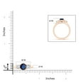 thumbnail image 4 of ANGARA Natural 1 Ct Classic Round Sapphire and Diamond Three Stone Ring in 14K Rose Gold for Women (Size-6mm) | September Birthstone, Anniversary, Jewelry Gift for Women | Natural Blue Sapphire Ring, 4 of 9