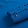 thumbnail image 5 of Elvqul Formal Shirts for Men Business Turn down Collar Button down Long Sleeve Blue Mens Shirts Big and Tall, 5 of 8