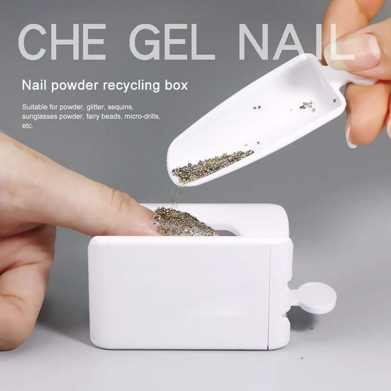 Portable Dipping Powder Recycling Tray Nail Dip Powder Storage Box Manicure  Tools 