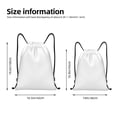 thumbnail image 2 of Xecao White Pattern Sports Drawstring Backpack - String Swim Gym Bag with Wet Proof Pocket for Women&Men-Medium, 2 of 6