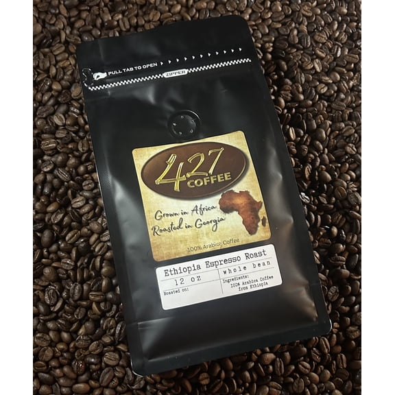 Generic Espresso Dark Roast Whole Bean Coffee, Naturally Caffeinated, 12 Ounce Bag