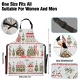 thumbnail image 3 of Yayeee Chief Kitchen Apron with Pockets for Cooking Water Resistant Unisex Adjustable Neck Strap, Red Christmas House, 3 of 7
