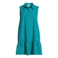 thumbnail image 5 of Time and Tru Women's and Women's Plus Sleeveless Shirt Dress, Sizes XS-4X, 5 of 5