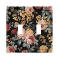 thumbnail image 2 of Dailycode Light Switch Plate Covers 3 Gang Wall Plate Plastics Outlet Covers for Kitchen Home Office Decor Rococo Red Pink Yellow Rose, 2 of 8