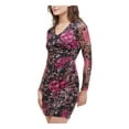thumbnail image 3 of GUESS Womens Black Long Sleeve Short Sheath Party Dress 8, 3 of 4