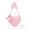 Light Pink, variant on Heart Shaped Plush Shoulder Handbag for Women Fuzzy Crossbody Bag with Removable Chain Strap Khaki