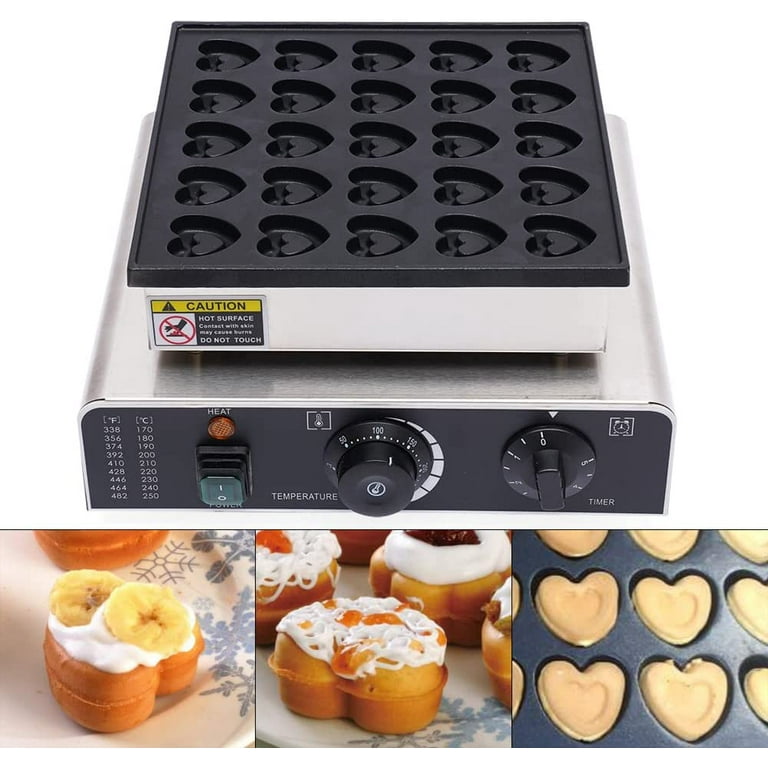 Mini Dutch Pancake Maker, Heart-Shaped Dutch Pancake Machine