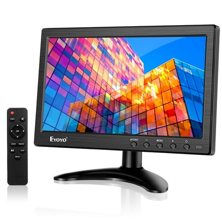 monitor lcd hdmi bnc inputs eyoyo vga speaker portable av built inch