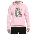 thumbnail image 2 of Wild Bobby, Awesome Dabbing Dab Rainbow Unicorn Fantasy, Streetwear, Unisex Graphic Hoodie Sweatshirt, Light Pink, Large, 2 of 3