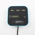 thumbnail image 2 of FRCOLOR reader hub Reader and 3 Ports Usb Hub High External Memory Reader with Multi-card Reader Combo,2.76"X2.76"X1.18", 2 of 4