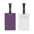 thumbnail image 5 of Daiia Retro Florals Purple Durable Luggage Tags with Secure Strap Travel ID Tags Suitcase ID Tags Bag Identification Tags - Easy Identification for Men and Women, 5 of 8