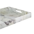 thumbnail image 2 of American Atelier, Marble Gray with White and Brown, Polycarbonate Rectangular Serving Tray, 14"x19", 2 of 6