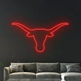 thumbnail image 5 of Handmadetneonsign Longhorn Bull Head Led Light, Texas Bull Skull Neon Sign, Western Bull Neon Light, 5 of 5