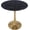 MDF Marbled Black, variant on LeisureMod Bristol Bistro Table 40 Inch Round Marble Look Top, Modern Pedestal Table for Kitchen, Small Dining Area, Café & Apartment, Sturdy Metal Base, Marbled Black