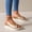 Gold, variant on Women's Bohemian Twisted Knot Wedge Sandals, Slingback Open Toe Platform Espadrilles, Trendy Summer Shoes for Date, Travel, Shopping Beige 36