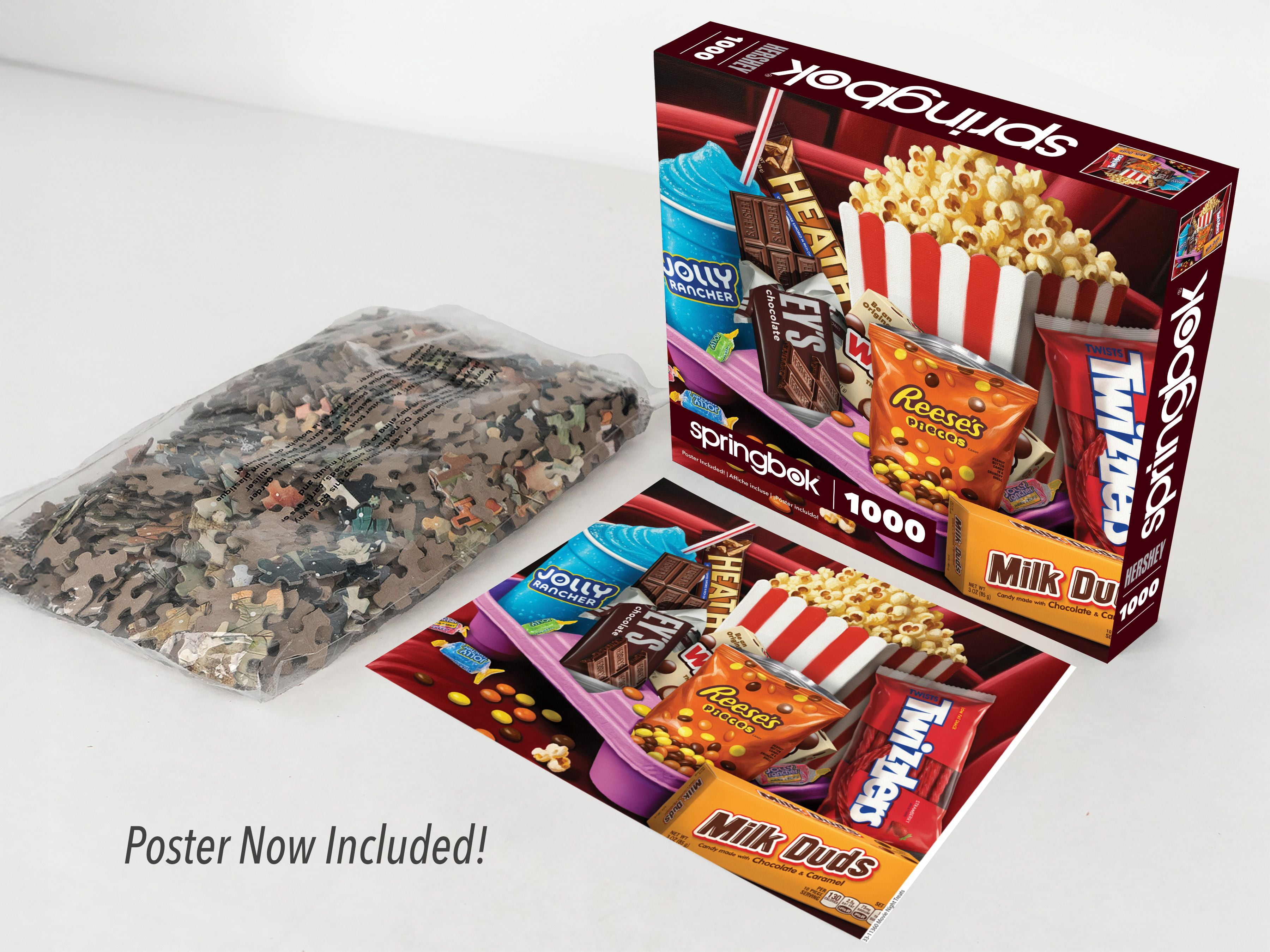 Springbok Hershey's Movie Night Treats 1000 Piece Jigsaw Puzzle for Adults - Poster Now Included