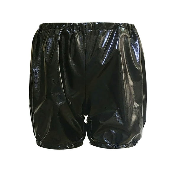 ANINEO Boys Girls Metallic Shorts Shiny Dance Hot Pants Sparkly Athletic Shorts 80s Outfits Pants For Kids