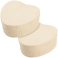 thumbnail image 4 of Wooden Heart Shaped Jewelry Box for Storage Use Beige Blank Surface Easy to DIY with Smooth Finish 2pcs, 4 of 6