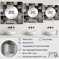 thumbnail image 4 of Designart "Concrete Wall Optical Art" 0 Grey Large Square Mirror - Square Bedroom Mirror Printed Wall Decor - Modern Square Printed Wall Mirror Art, 4 of 5