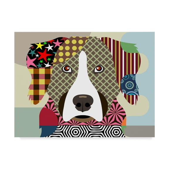 Trademark Fine Art 'Bernese Mountain Dog' Canvas Art by Lanre Adefioye
