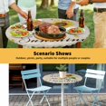 thumbnail image 6 of Elastic Fitted Round Tablecloth, Sunflower Waterproof Stretch Table Cover for 45"-54" Tables, Vintage Botanical Washable Outdoor Tablecloths for Patio, Picnic, Camping, 6 of 9