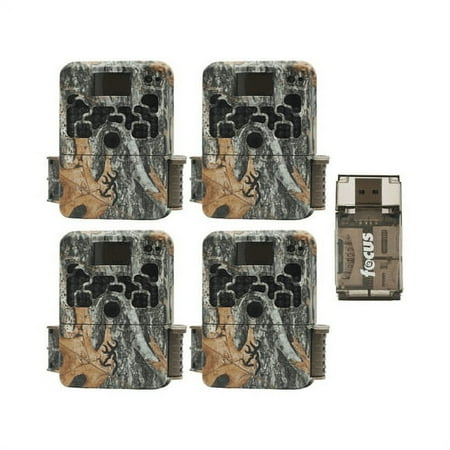 Browning Trail Cameras 16MP Strike Force Extreme Game Cam (4-Pack) w/Card Reader