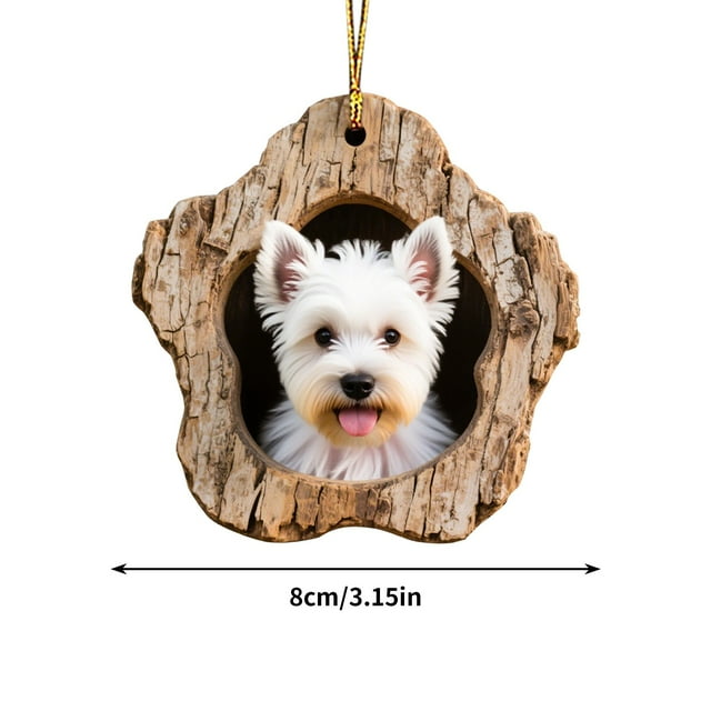 Christmas Tree Decorations,Festive Tree Hole Pendant Acrylic Decoration for Home Holiday Display