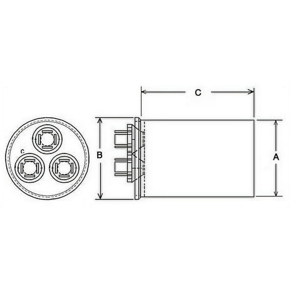 Rheem Furnace Parts 43-25133-27 - Unit Dual Capacitor (43-25133-27)