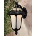 thumbnail image 3 of Special Lite Products Rose Garden F-2711-BLK-AB Medium Outdoor Top Mount Light with Alabaster Glass, 3 of 8