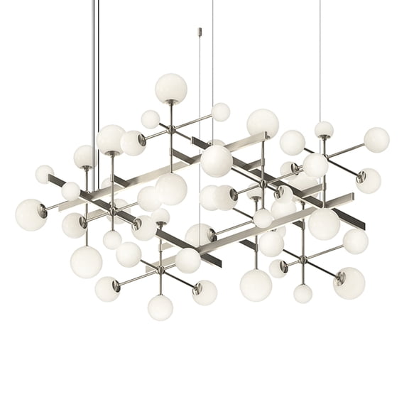 Sonneman 2065.13 Nebula 48 Light 61" Wide Led Abstract Chandelier - Nickel