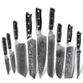 thumbnail image 1 of 9Pcs Set Kitchen Knives Japanese Chef Knife Set Chef Damascus Stainless Steel Full Tang Statoku Knife Cleaver Knives Utility Paring Slicing Knife, 1 of 7