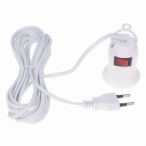 EU Plug 4M Power Cord Cables E27 Lamp Base Holder With Switch For Pendant Led Bulbs Fixture Hanglamp Suspension Socket