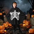 thumbnail image 6 of Girls Hooded Jumpsuits Long Sleeve Graphic Bluses Halloween Themed Party Stylish Festival Tops for Kids, 6 of 8